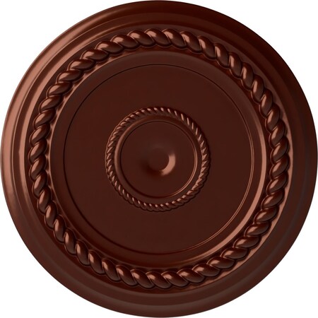 Ekena Millwork Alexandria Rope Ceiling Medallion (Fits Canopies up to 4 5/8"), 19 5/8"OD x 1 1/2"P, Antique Copper CM18ALACS